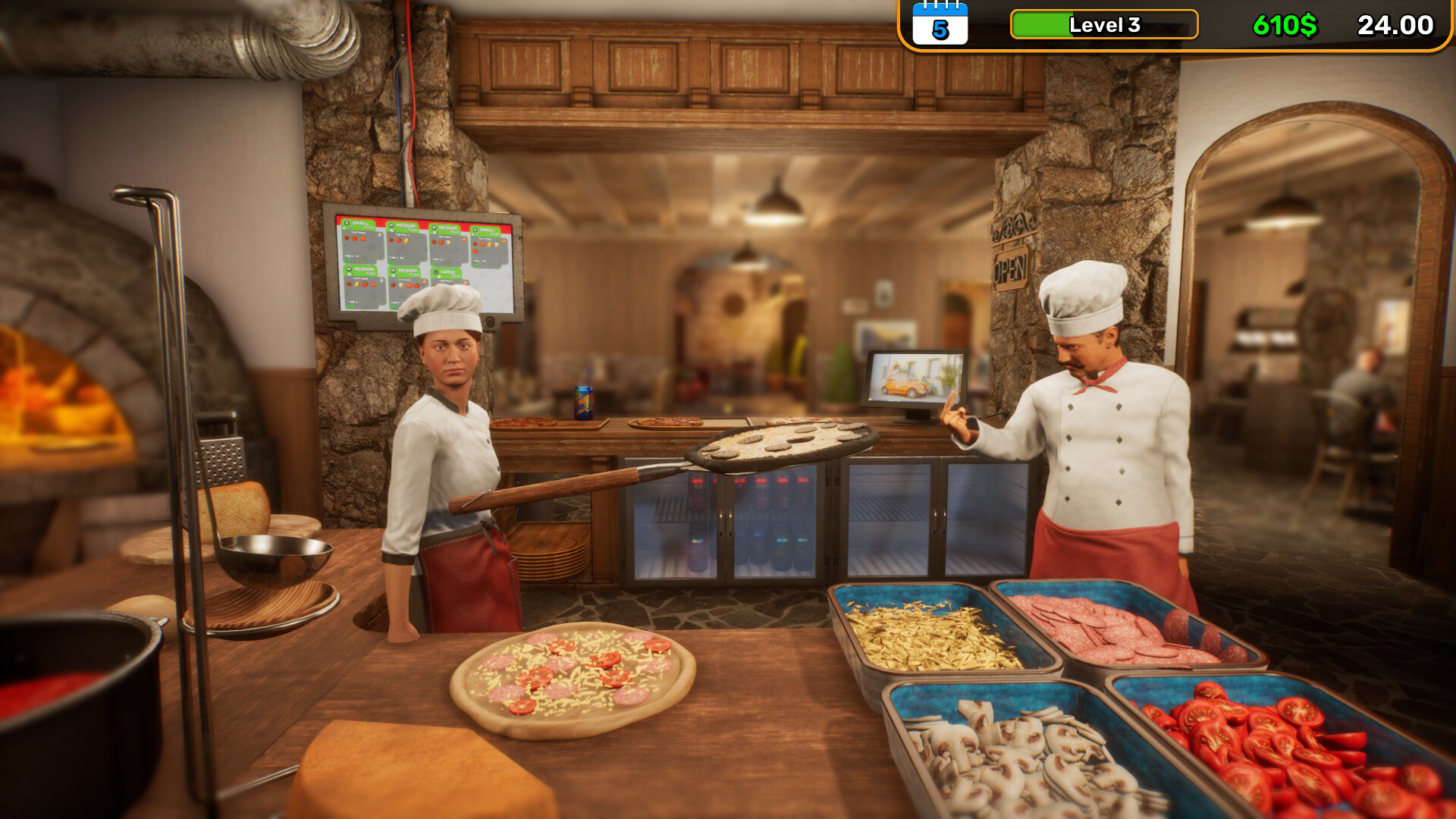 披萨屋模拟器/Pizza House Simulator 游戏截图 1