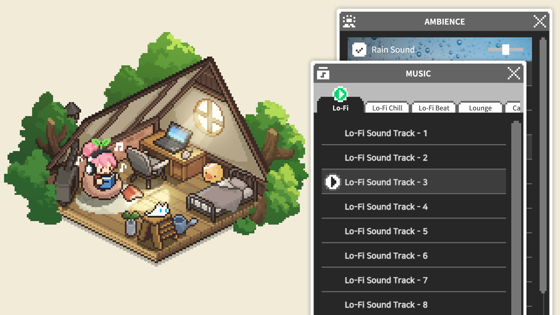 迷你舒适房间：Lo-Fi/Mini Cozy Room: Lo-Fi 游戏截图 3