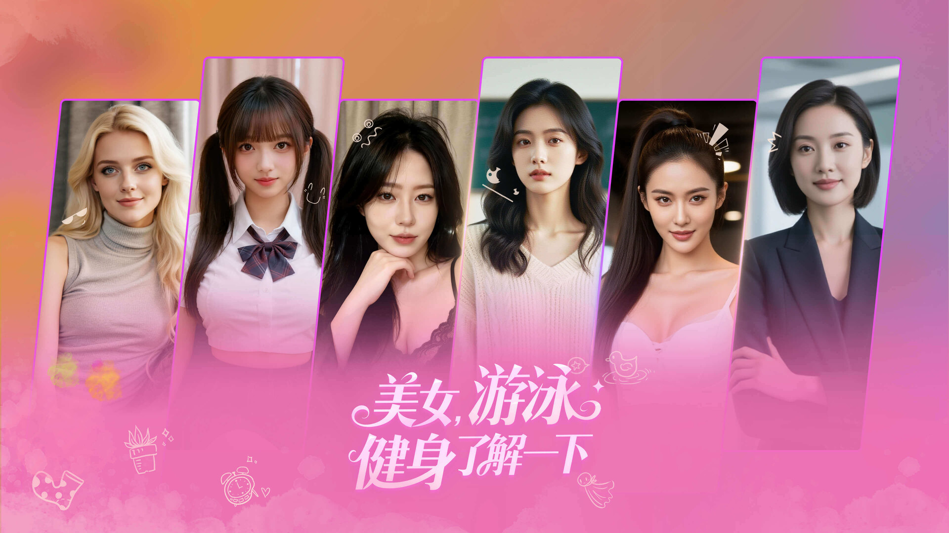 美女，游泳健身了解一下 游戏截图 1
