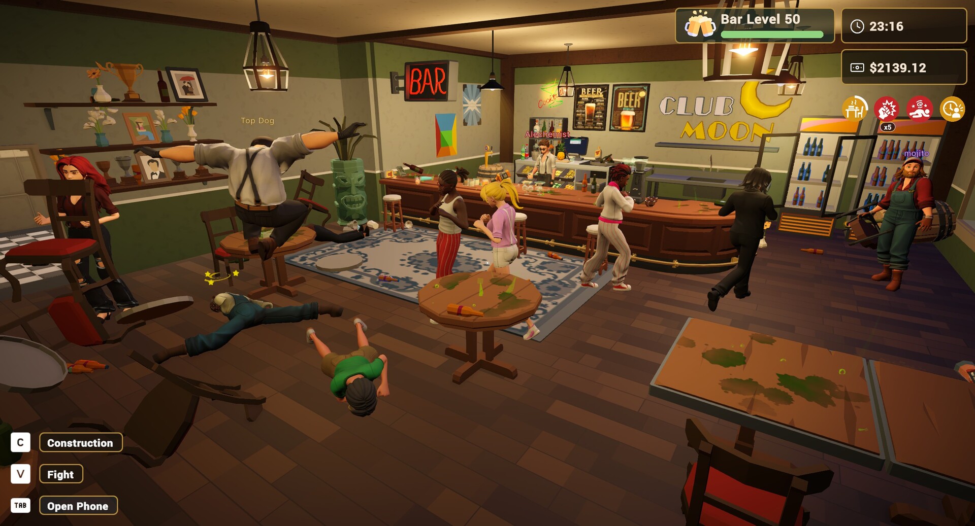 酒吧大乱斗:合作经营模拟器/Barfender: CO-OP Bar Simulator 游戏截图 1