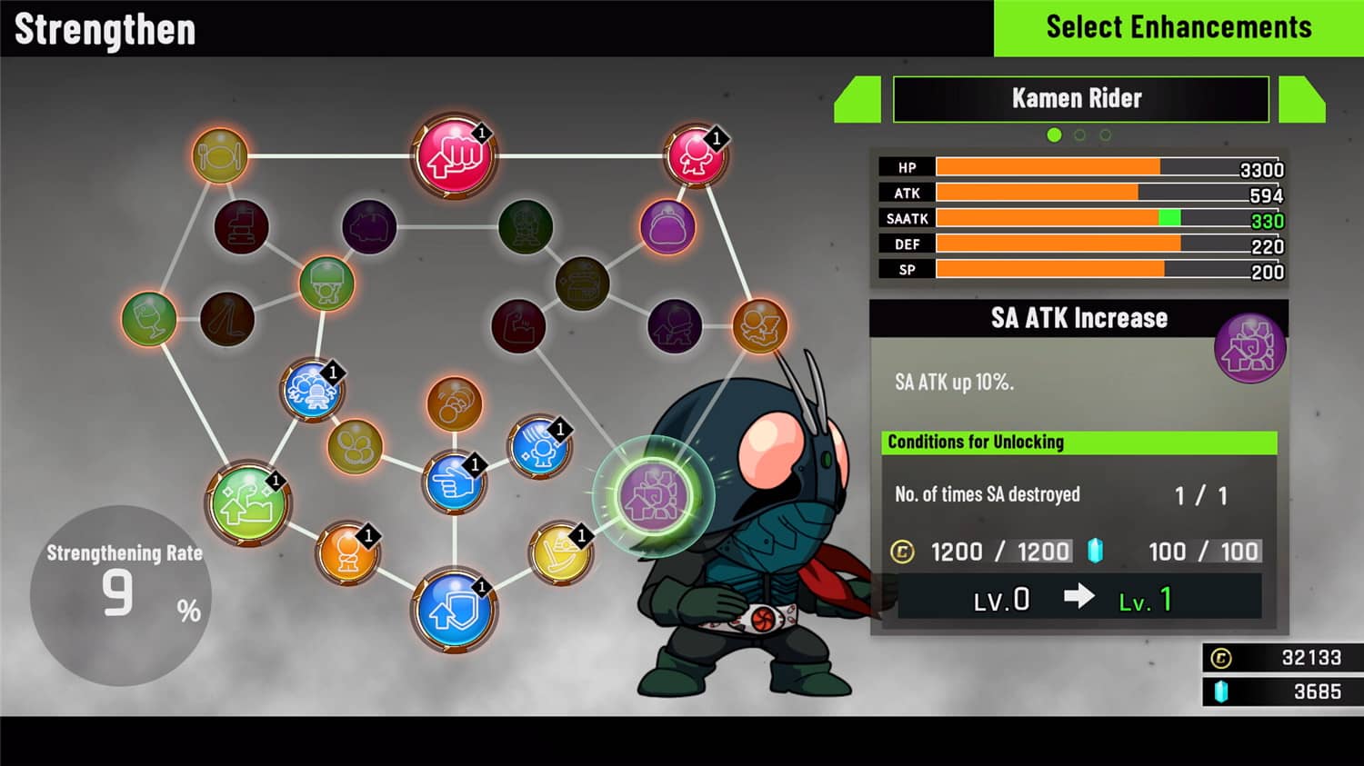 SD 新·假面骑士 乱舞/SD Shin Kamen Rider Rumble 游戏截图 1