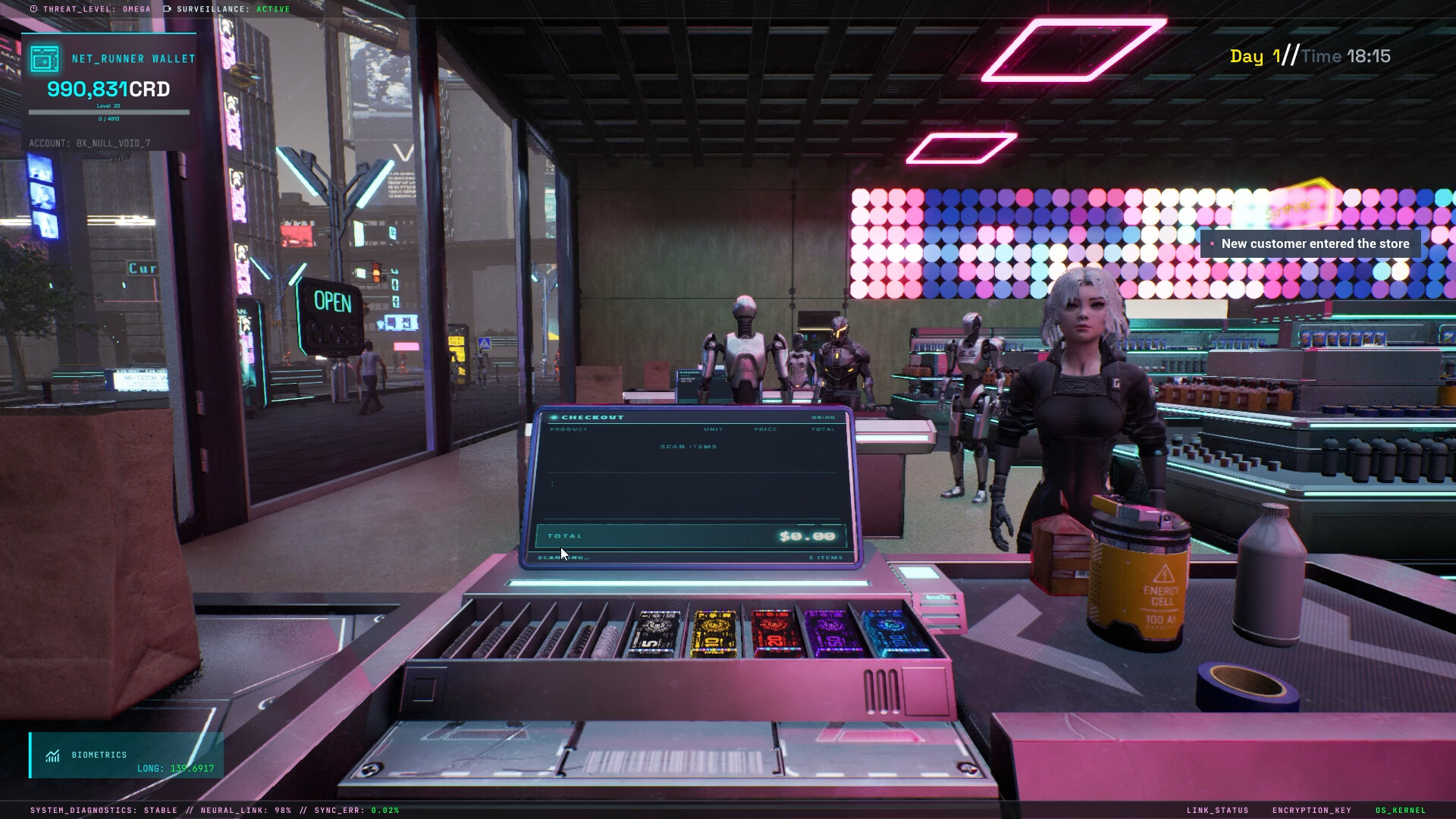 赛博朋克商店模拟器/Cyberpunk Store Simulator 新游发布 游戏截图 2