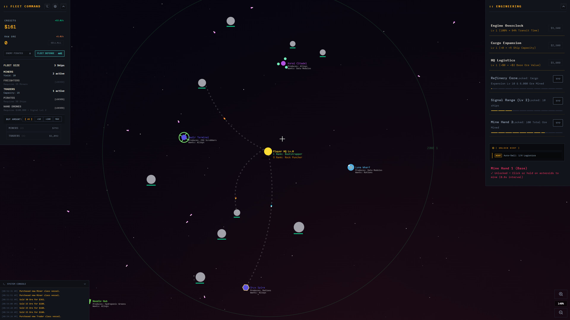 桌面空间：放置舰队/Desk Space: Idle Spacefleet clicker 游戏截图 1