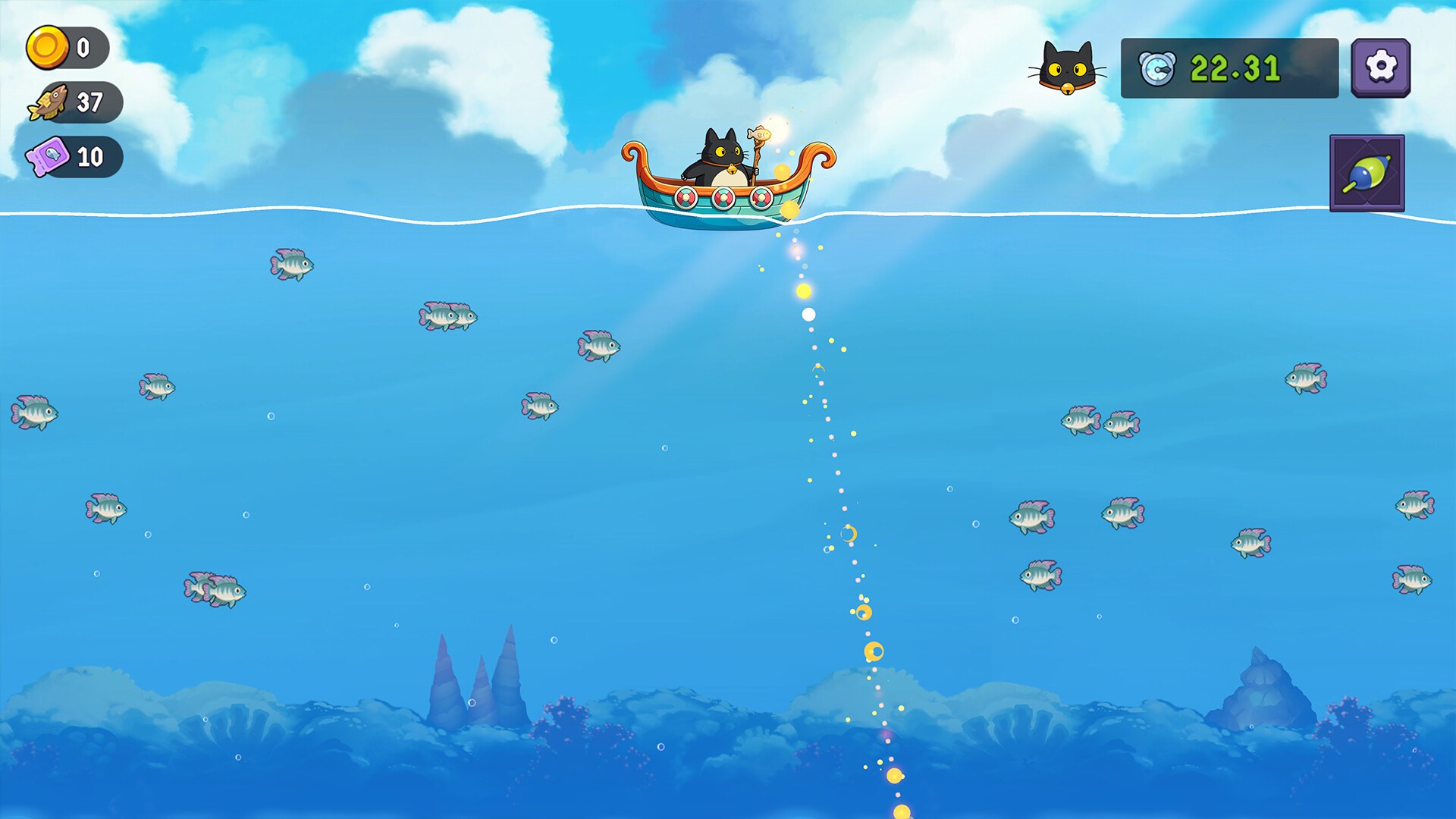 悠哉捕鱼/Fish to Cats: Catch & Feed 游戏截图 2