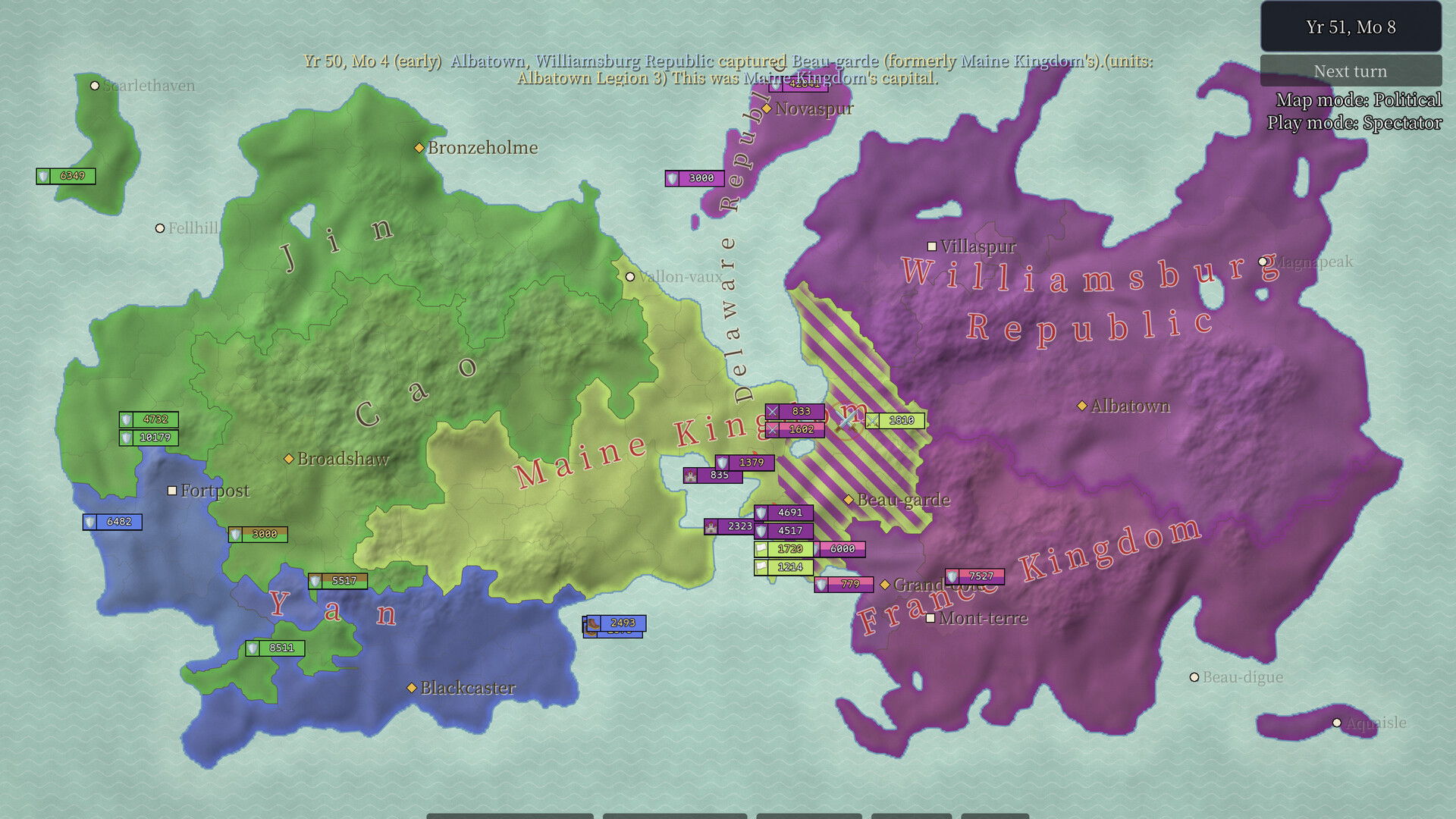 地图上发生的事：列国模拟器/Things That Happen on the Map - Realm Simulator 游戏截图 2