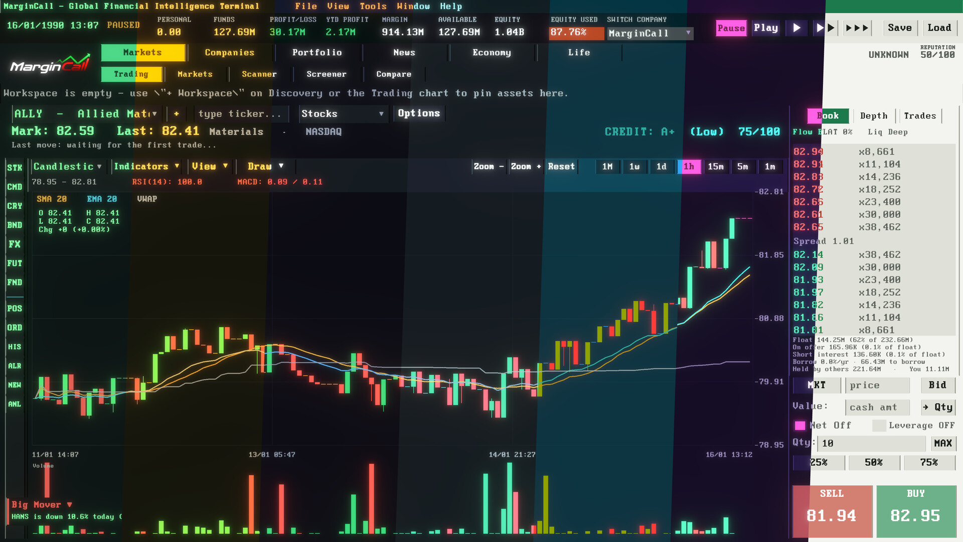 全球金融情报终端/追缴保证金/MarginCall 游戏截图 1