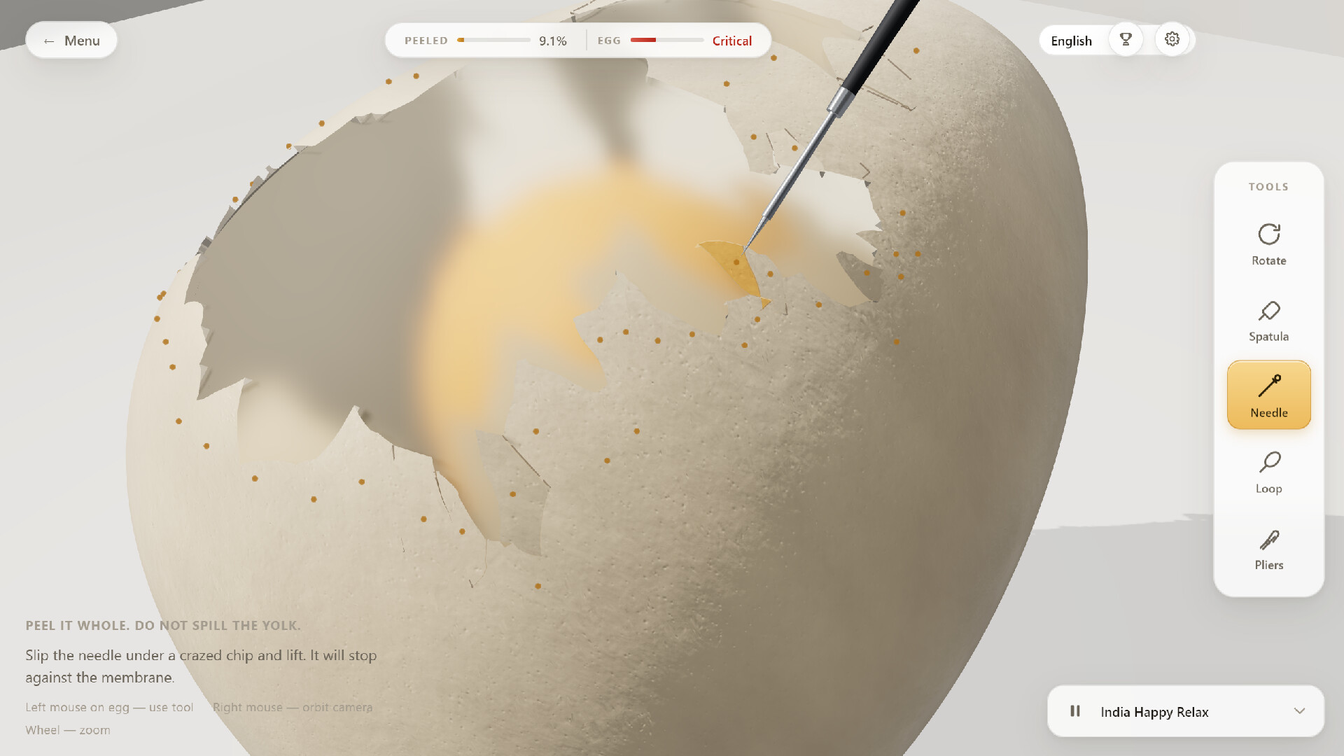 剥生鸡蛋/Raw Egg Peeling 游戏截图 2