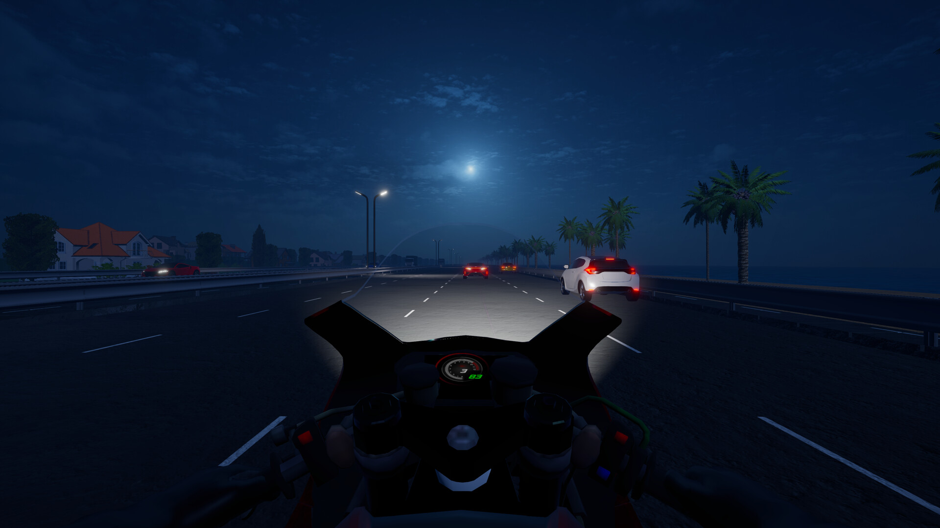 摩托车夜行/Motorcycle Night Ride 游戏截图 4